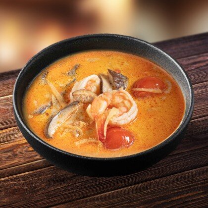 Суп Том ям с рисом