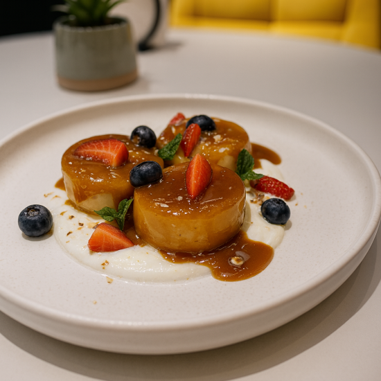 Сырники со сметаной и солёной карамелью