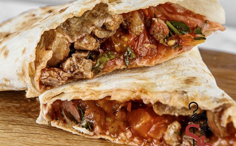 Шаурма на углях из свинины