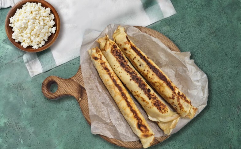 Блины с творогом