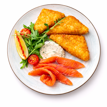 Картофельные драники с форелью, 230 г