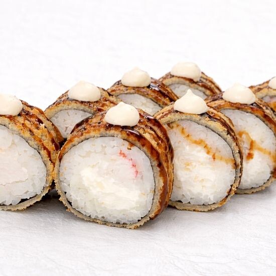 Жареный ролл с крабом