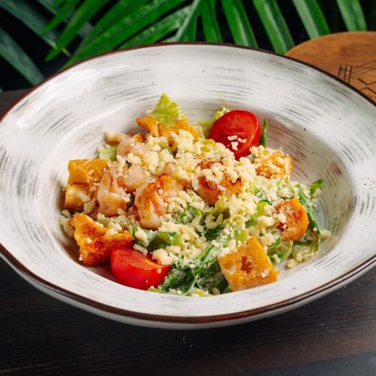 Цезарь "ХБ" с королевскими креветками