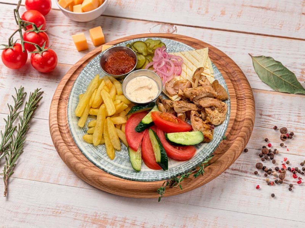 Шаурма на тарелке, 430 г