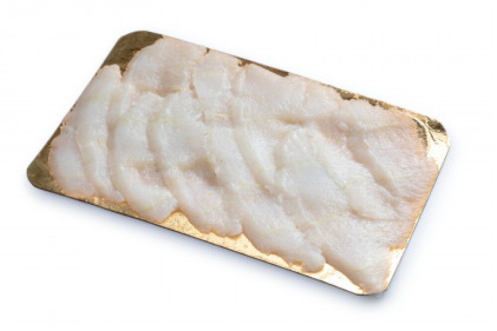 Нарезка из палтуса слабосоленная 1/70