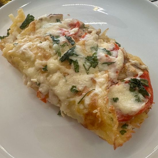 Драники с курицей и сыром(цена за 100гр)