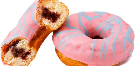 ПОНЧИКИ ГЛАЗИРОВАННЫЕ С НАЧИНКОЙ ЯГОДНЫЙ МИКС