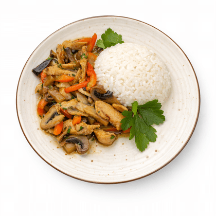 Курица с овощами в соусе терияки, 250 г