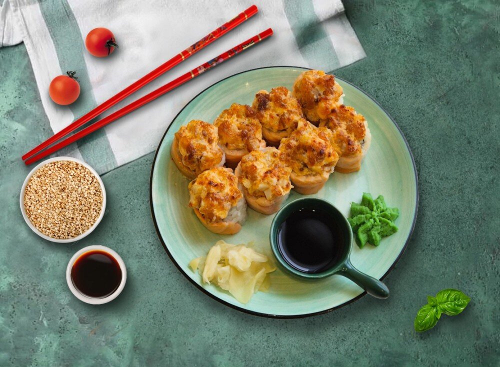 Запеченный Жареный Лосось