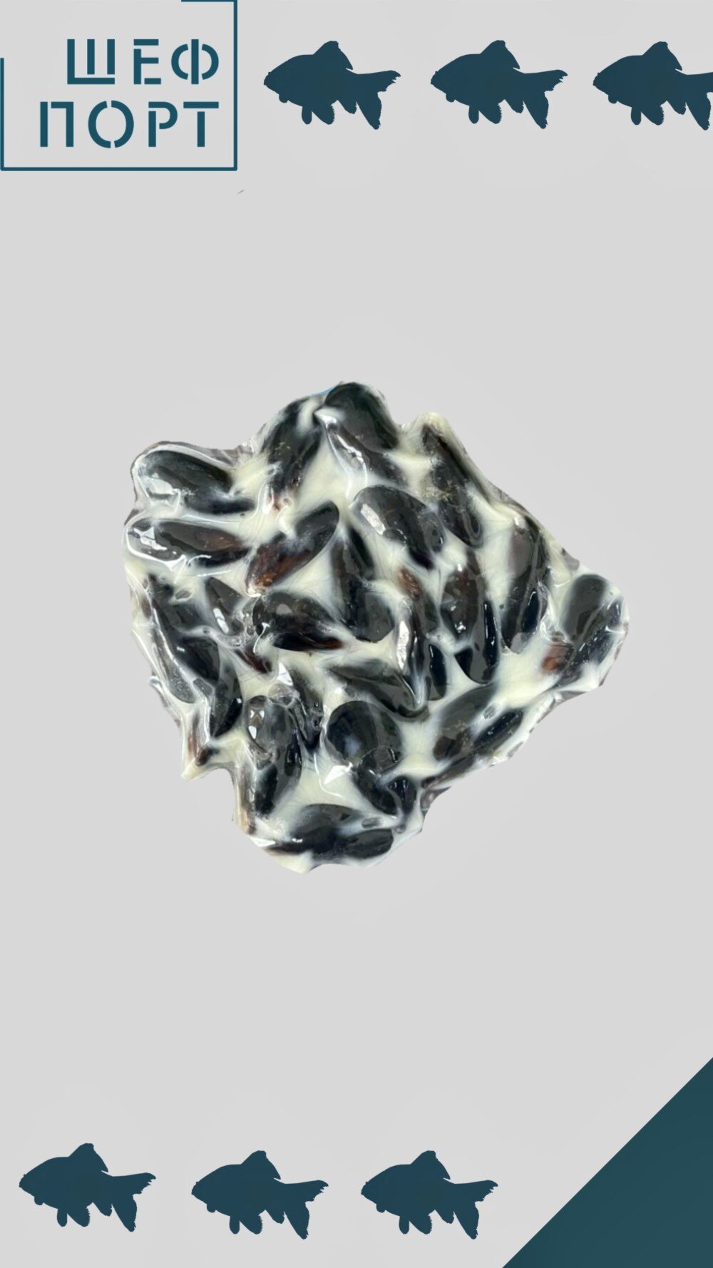 Мидии Чили  в соусе Горгонзола в раковине 500 гр