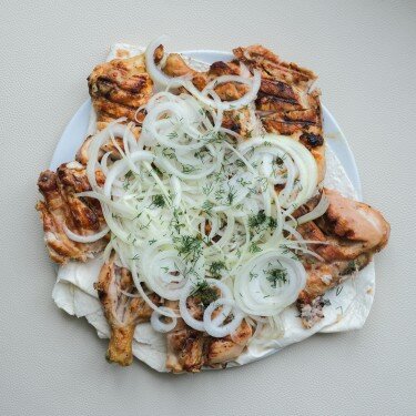 Курица на углях