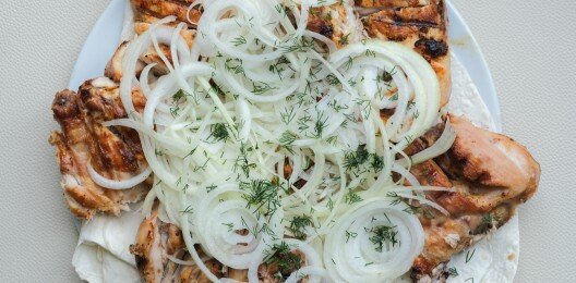 Курица на углях