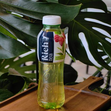 Холодный чай Рич зеленый с малиной 0,5