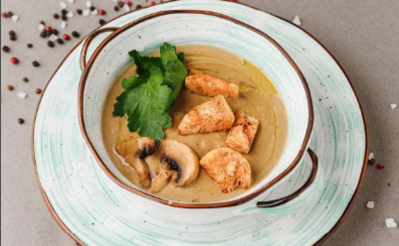 Грибной крем суп с трюфельным маслом