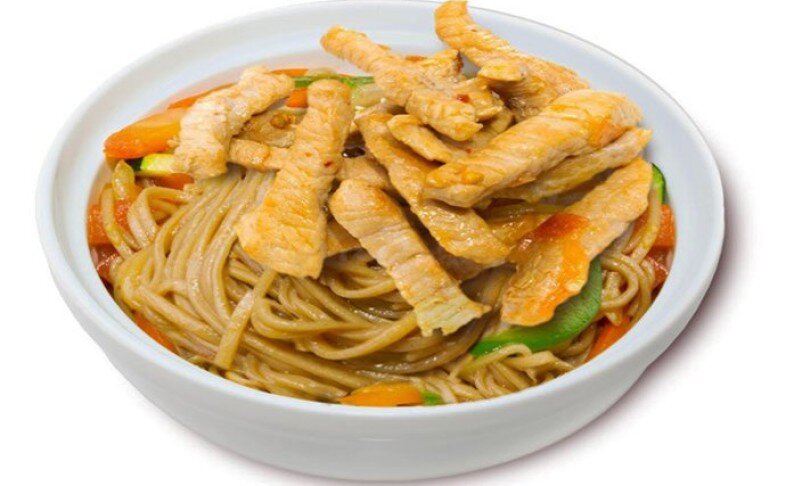 0891 Вок Сомен со свининой в Сливочном соусе