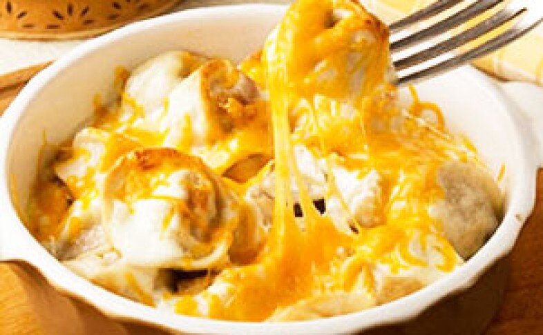 161 Пельмени запеченные под сыром и зеленью