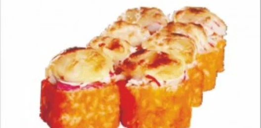 Запечённый ролл с лососем и сыром