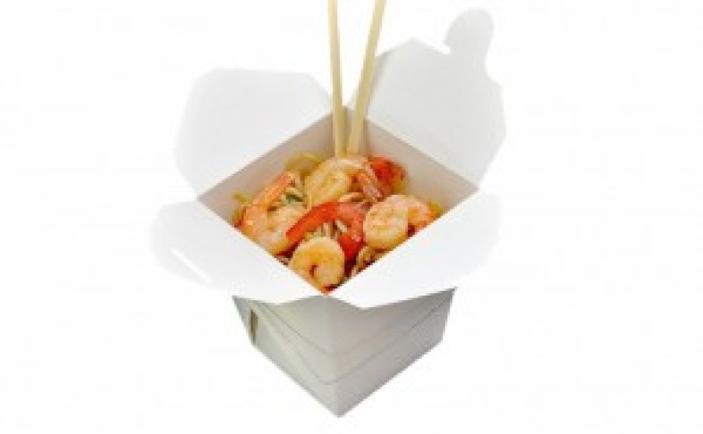 Удон с креветками