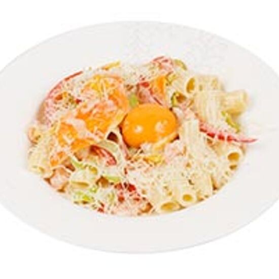 Паста с креветками и сыром «Дор-блю»