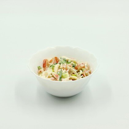 Салат из кальмаров с овощами