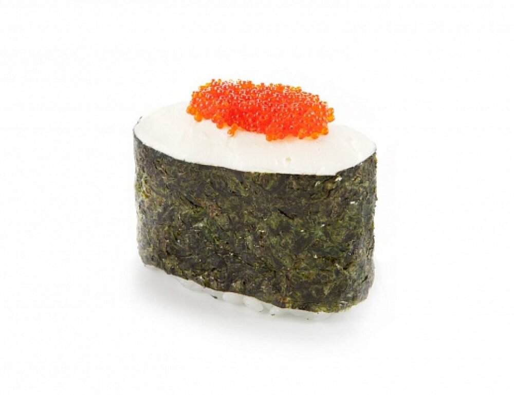 Суши «Со сливочным сыром и красной икрой»