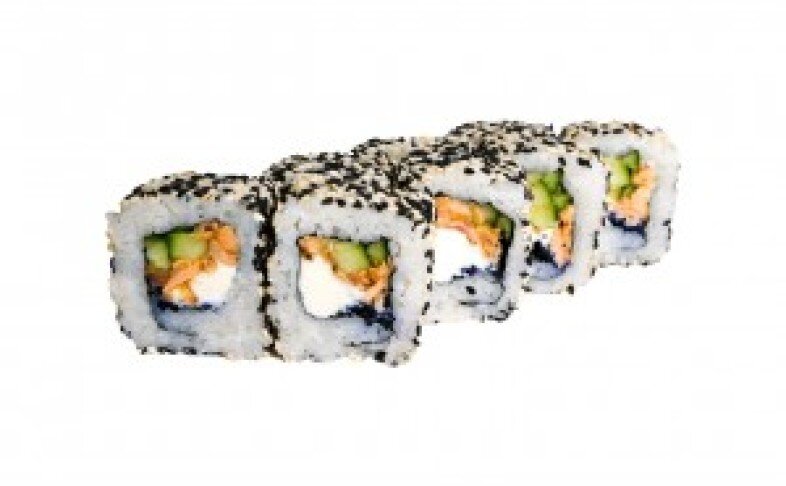 Ролл «Калифорния с копчёным лососем»