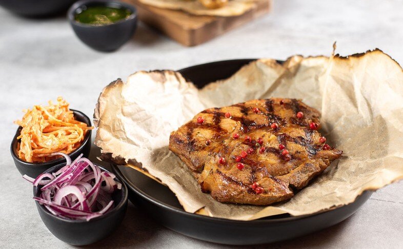 Свиной стейк "По-абхазски"