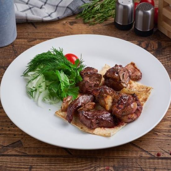 Баранья печень на углях