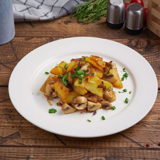 Картофель жаренный с грибами