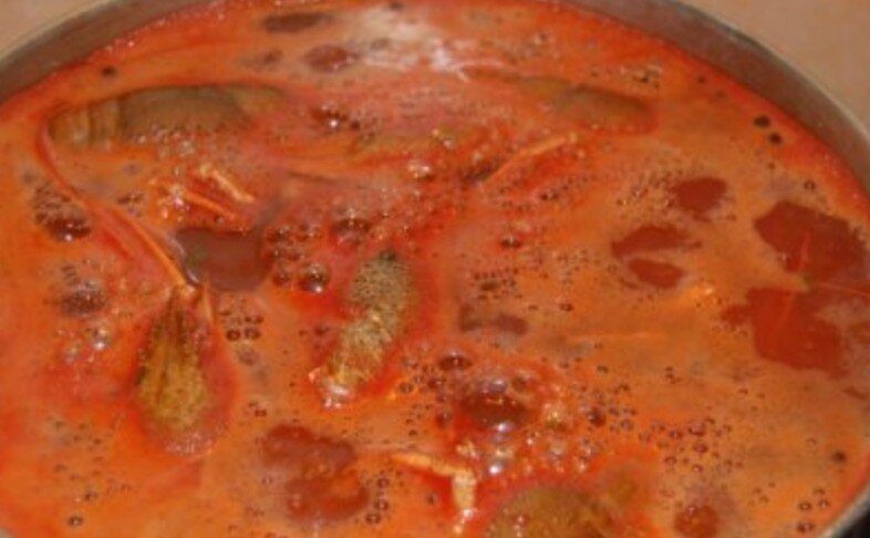 В томатном соке