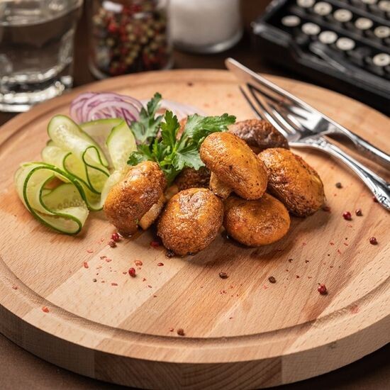 Шампиньоны на гриле