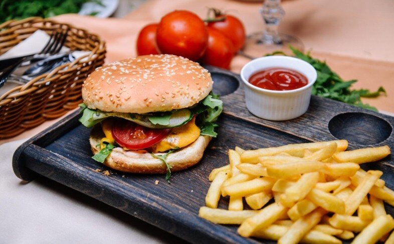 Бургер с куриным филе