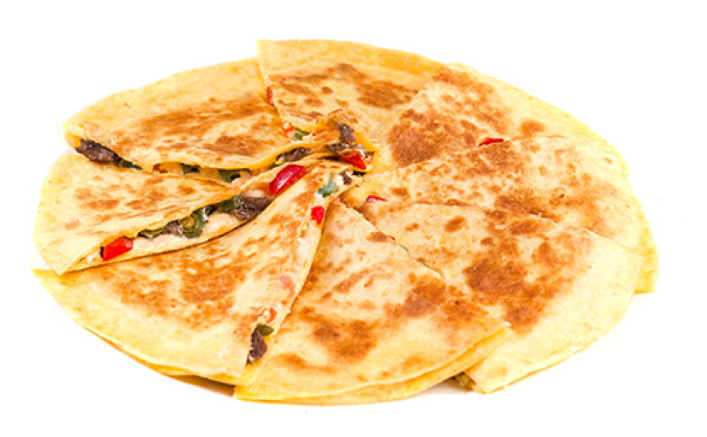 Кесадилья с курицей и ананасом