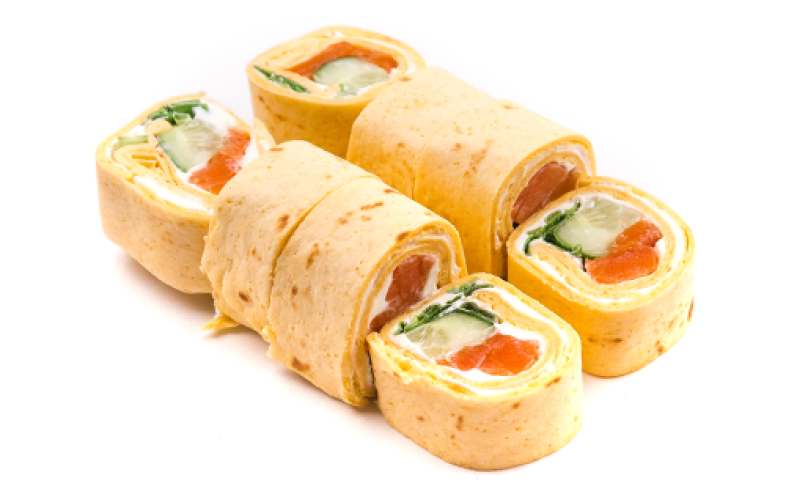 Тортилья с копченым лососем