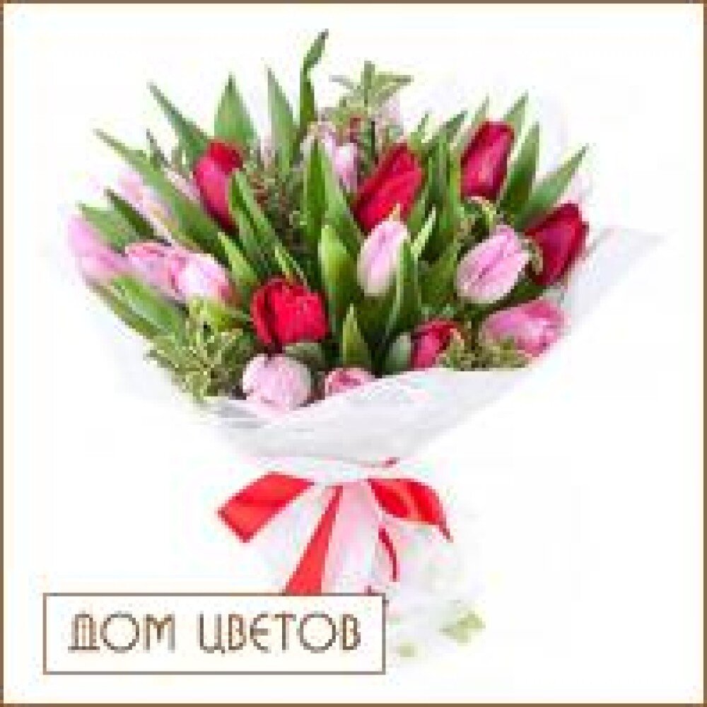 Букет «Тюльпаны в зелени» art 435