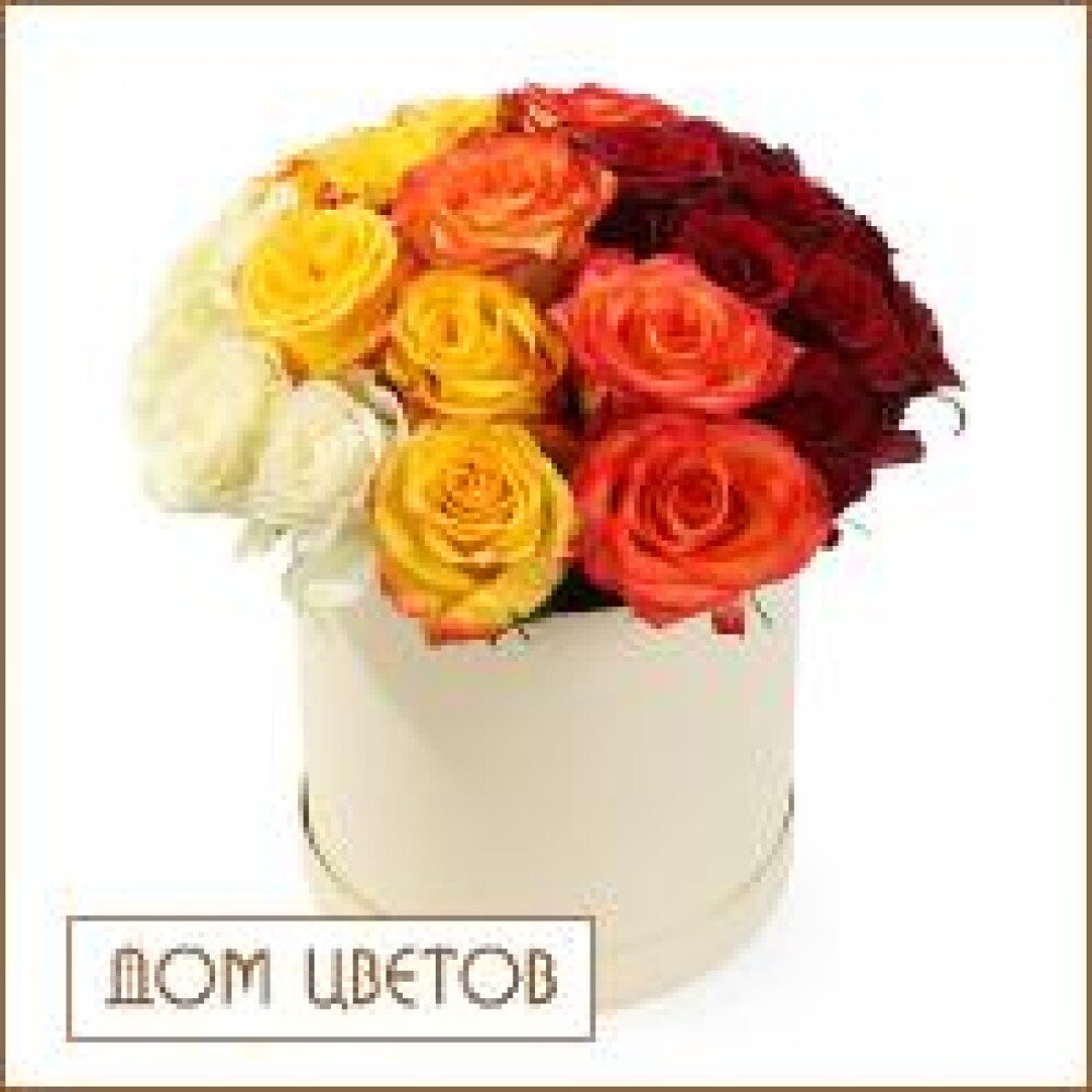 Букет в шляпной коробке «Ассорти» art 564