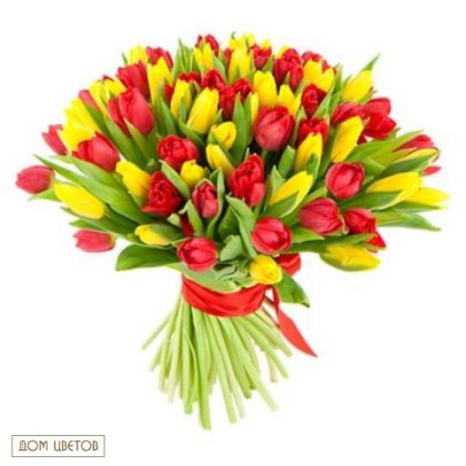Букет 101 тюльпан (микс) цвет на выбор, указывайте в комментариях art 614