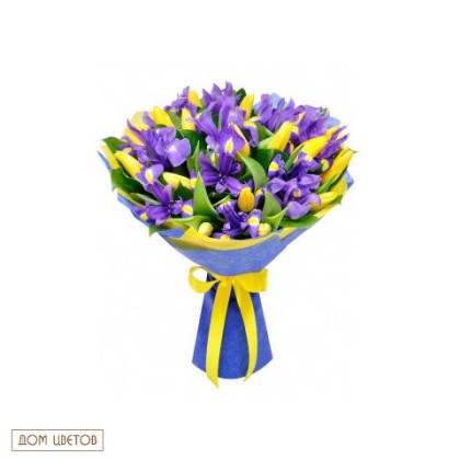 Букет из тюльпанов и ирисов art 615