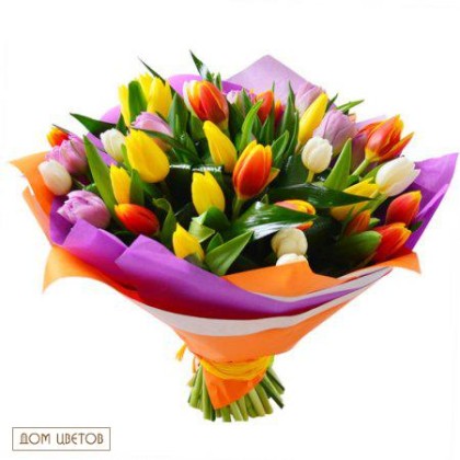 Букет «31 тюльпан» art 442 цвет на выбор, указывайте в комментариях