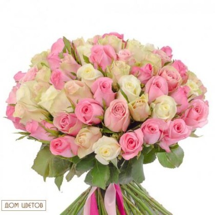 Букет «51 Роза» art 387 .  Цвет на момент оформление заказа.