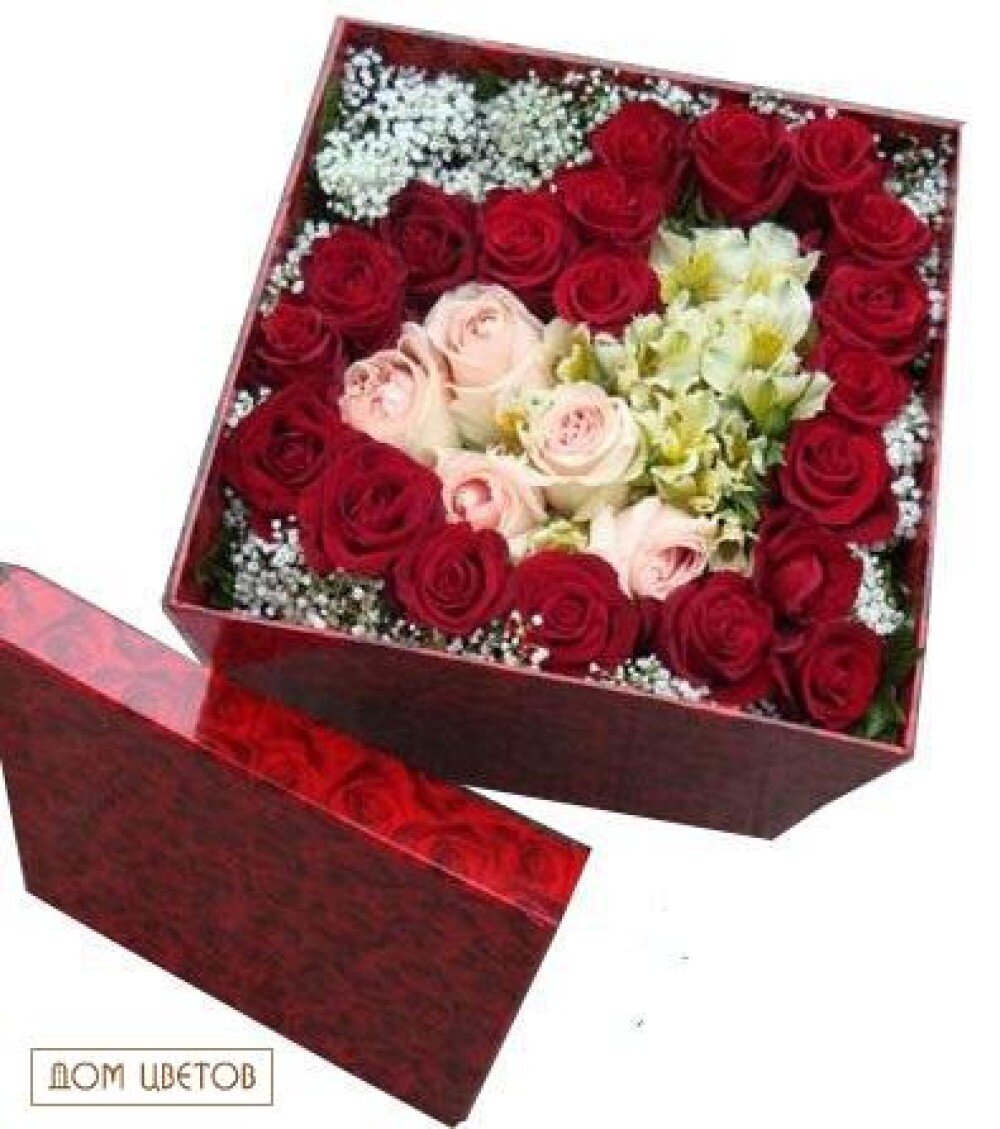 Букет в коробке «Сердце» art 584