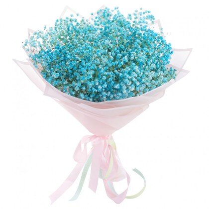 Букет с гипсофилой "Вихрь чувств"