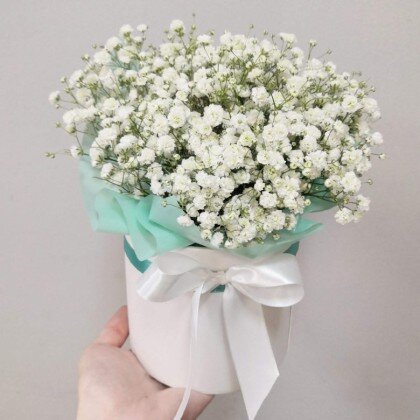 Композиция с гипсофилой "Мечта"