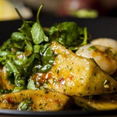 Теплый салат из баклажан (острый)