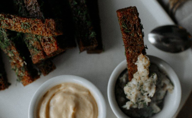 Гренки из бородинского хлеба