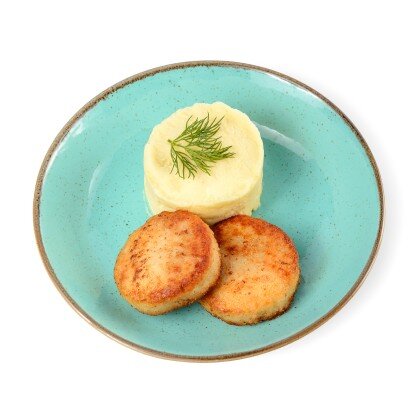 Куриные котлеты с картофельным пюре
