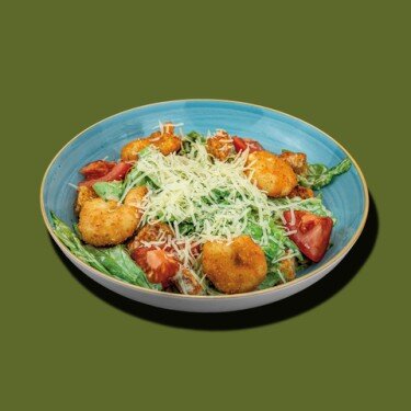 Салат цезарь с креветками