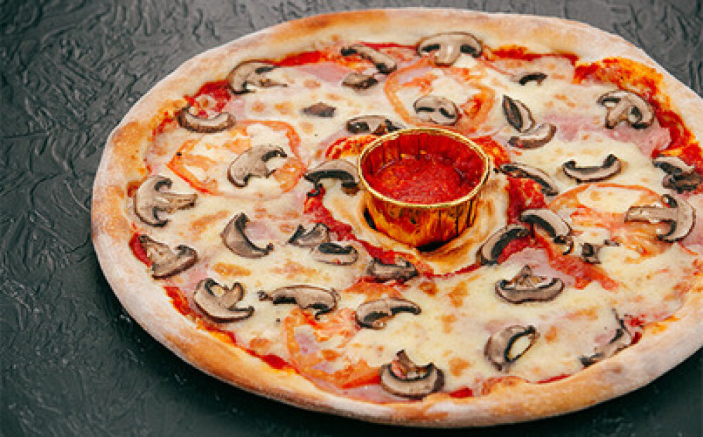 Космо-пицца с ветчиной и грибами 34см