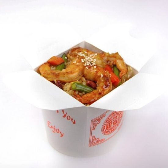 Вок с креветкой