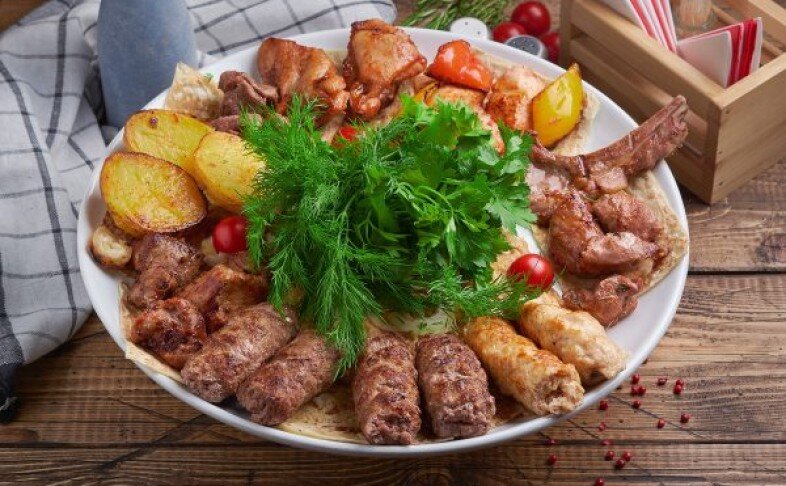 Ассорти шашлыков из свинины